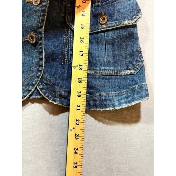 DKNY JEANS Jean Jacket Womens Small Blue Denim Pockets Button Long Sleeve Ladies - Picture 9 of 10